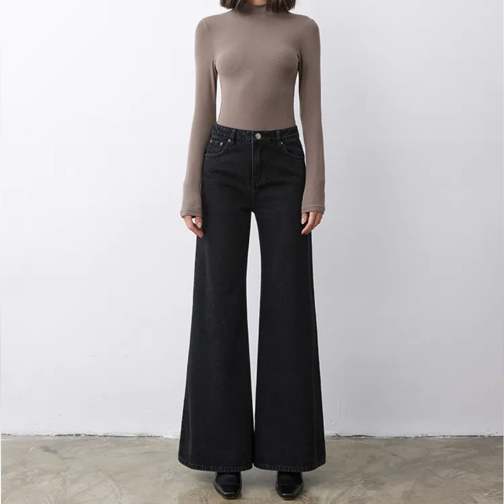 PRIMECORE high rise wide leg flare denim jeans 26